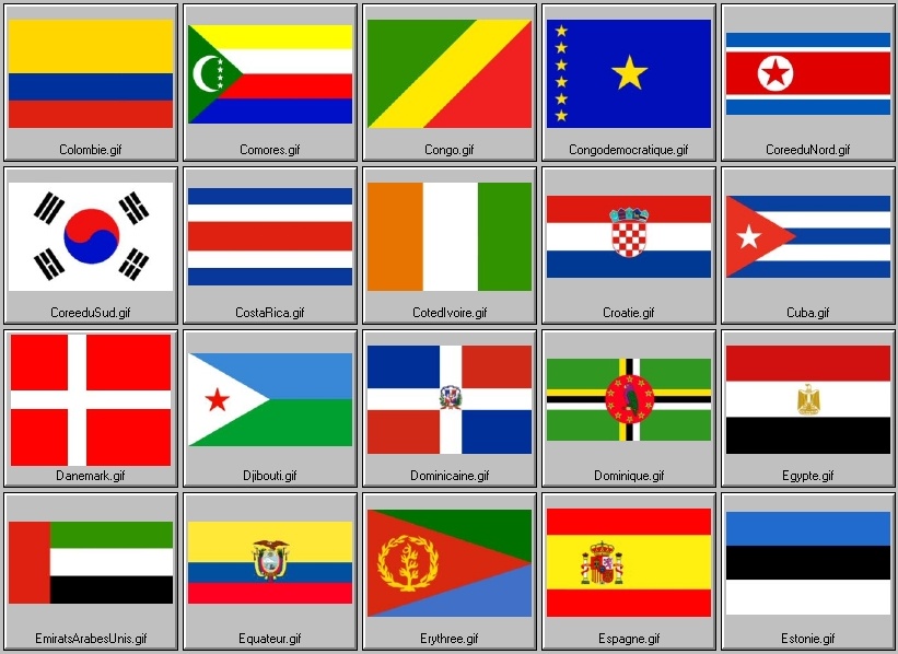 drapeaux nationaux reconnus (3ème partie)