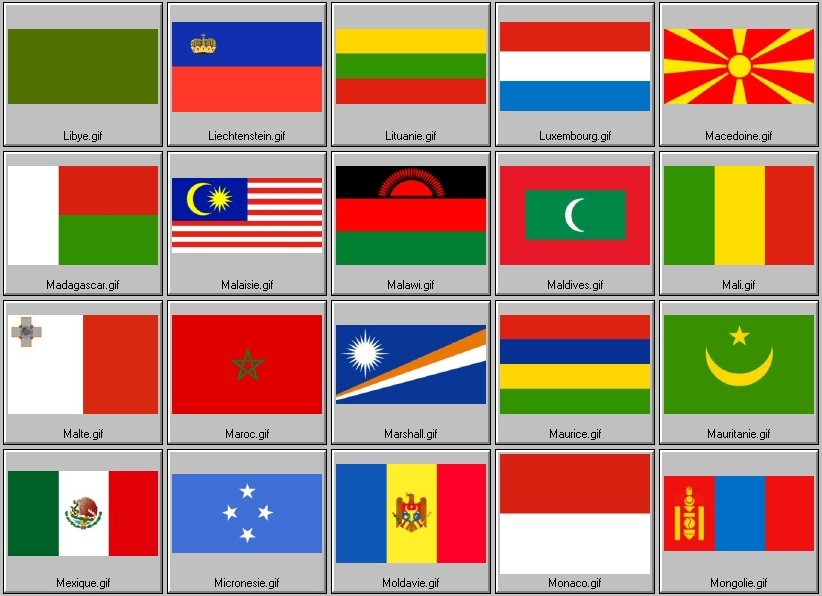 drapeaux nationaux reconnus (6ème partie)