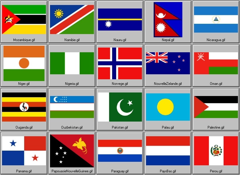 drapeaux nationaux reconnus (7ème partie)