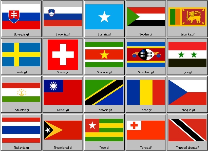 drapeaux nationaux reconnus (9ème partie)